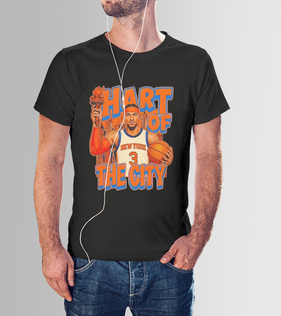 New York Knicks Josh Hart Of The City Basketball Torch Player T-Shirt