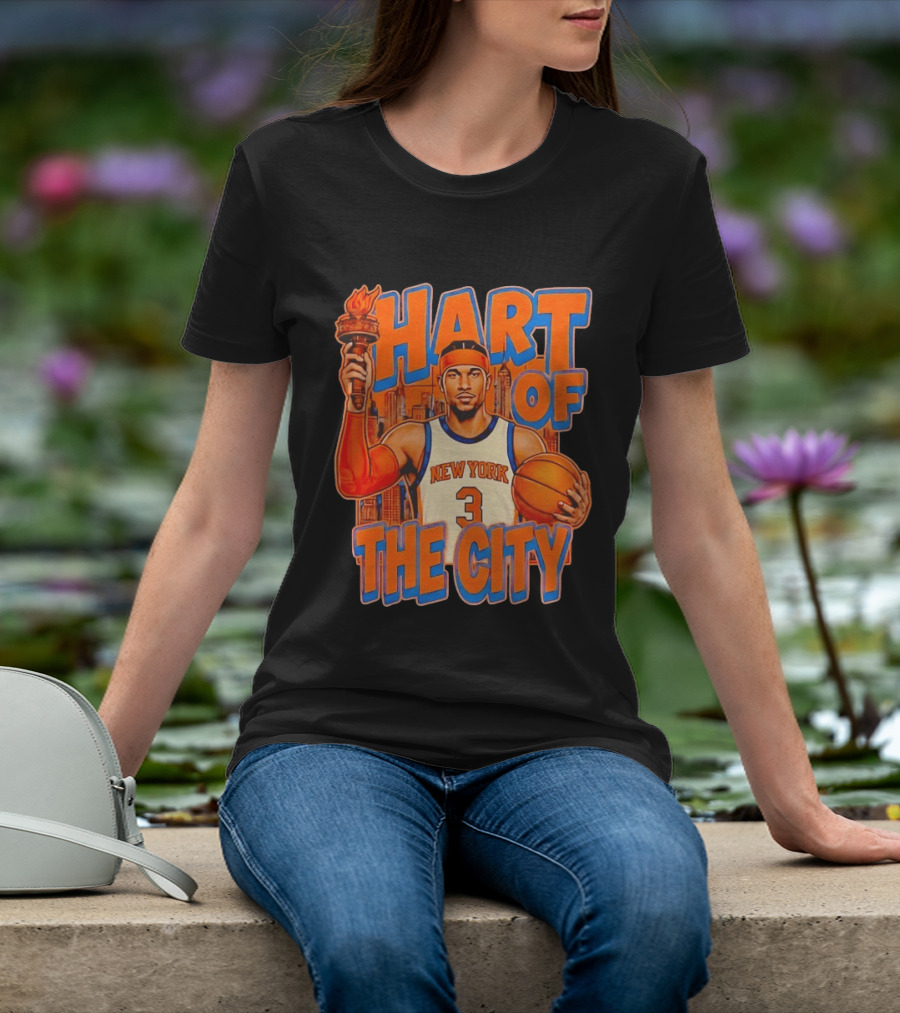 New York Knicks Josh Hart Of The City Basketball Torch Player T-Shirt