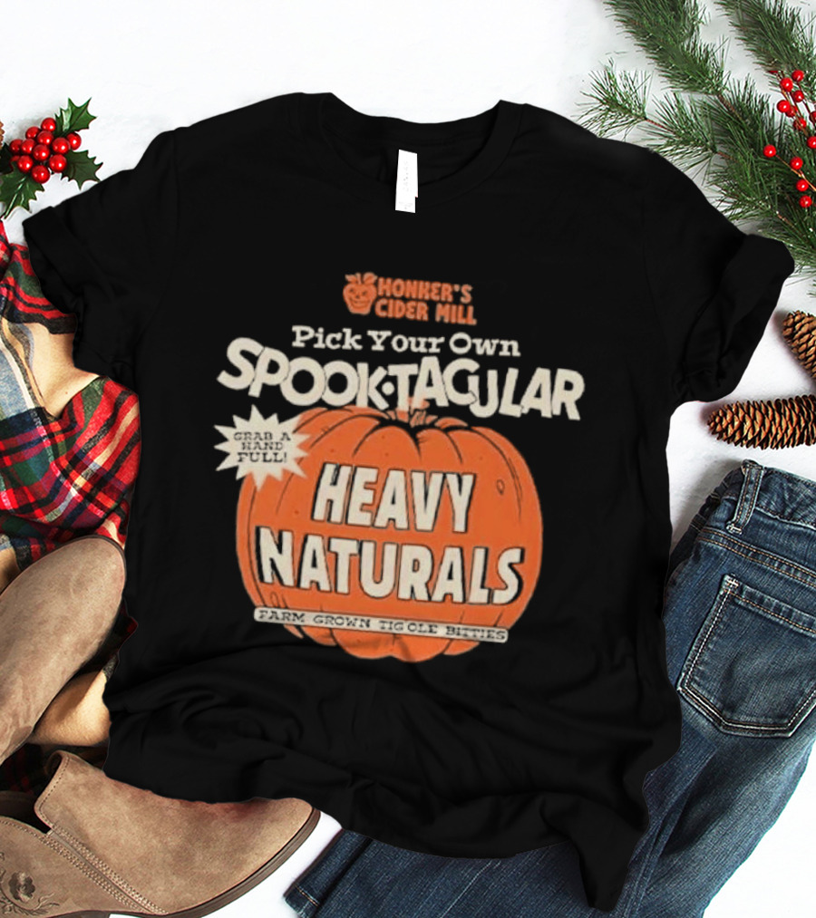 Hohner's Cider Mill Pick Your Own Spooktacular Heavy Naturals Pumpkin T-Shirt