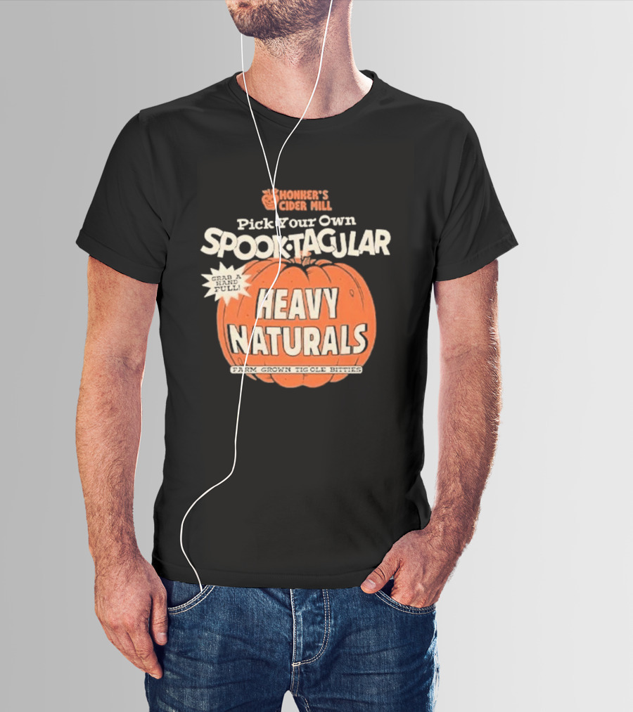 Hohner's Cider Mill Pick Your Own Spooktacular Heavy Naturals Pumpkin T-Shirt