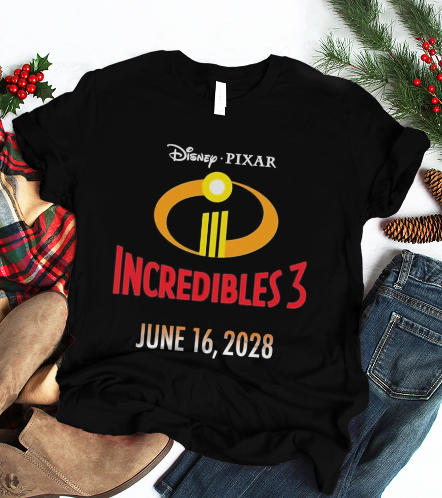 Disney Pixar Incredibles 3 June 16 2028 T-Shirt
