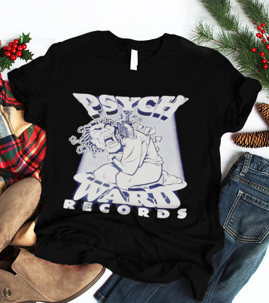 Psych Ward Records Crying Character With Microphone T-Shirt