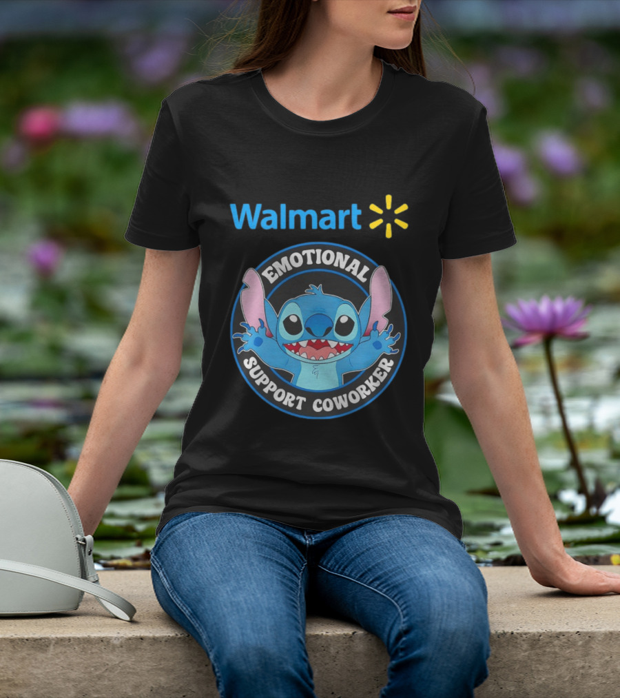 Walmart Stitch Emotional Support Coworker T-Shirt