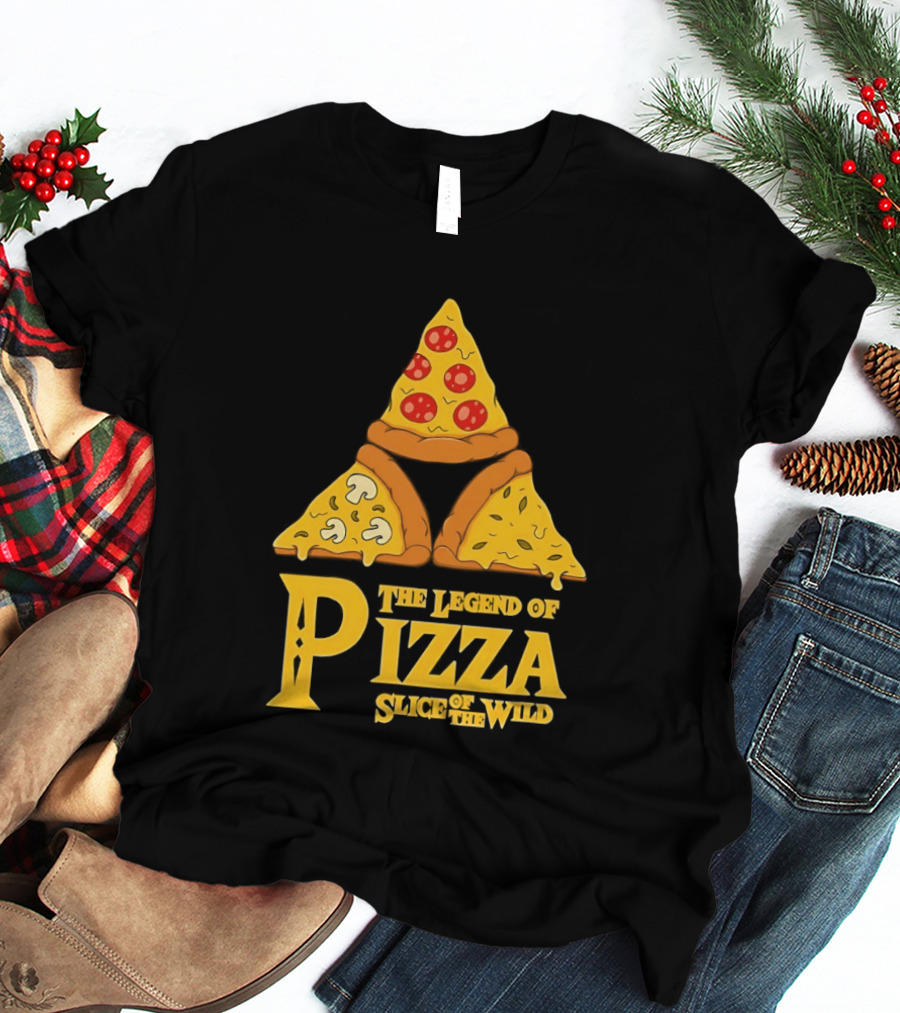 The Legend Of Pizza Slice Of The Wind Funny Gaming Parody Pizza Slices Adventure Mocking Iconic Gaming T-Shirt