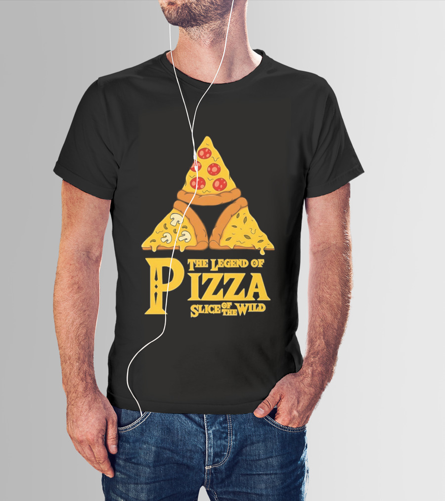 The Legend Of Pizza Slice Of The Wind Funny Gaming Parody Pizza Slices Adventure Mocking Iconic Gaming T-Shirt