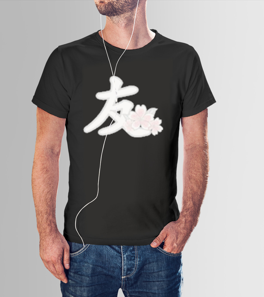 YFK Blossoms Sakura Kanji Friendship T-Shirt