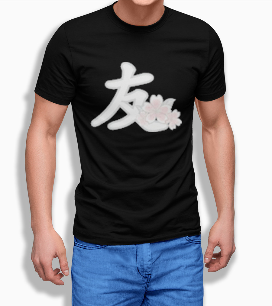 YFK Blossoms Sakura Kanji Friendship T-Shirt