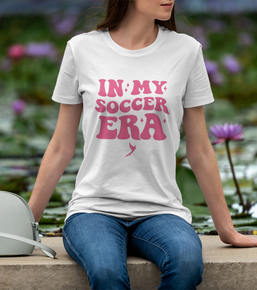 In My Soccer Era Vintage Pink Style With Stars And Winged Motif T-Shirt