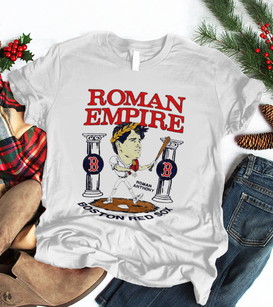 Roman Empire Boston Red Sox Roman Anthony MLB Baseball Caricature T-Shirt