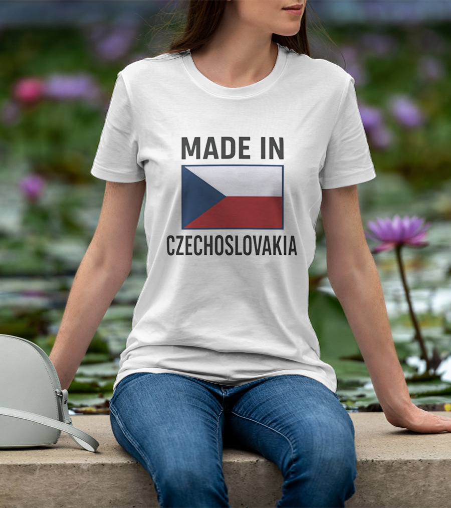 Made In Czechoslovakia Czechia Flag Heritage T-Shirt