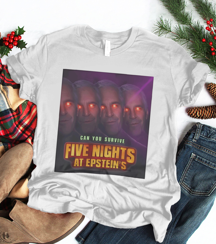 Five Nights At Epstein's Can You Survive Imagery With Glowing Eyes T-Shirt