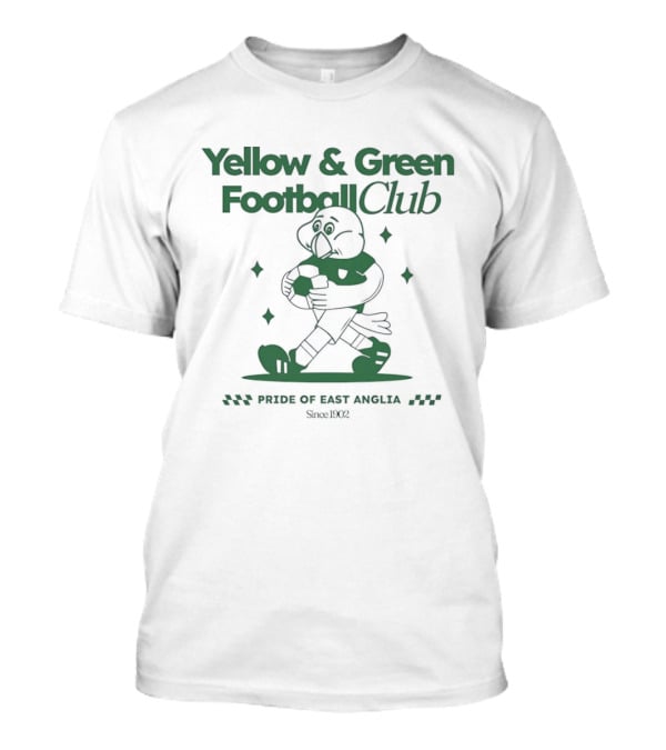 Yellow Green Football Club Pride Of East Anglia Since 1902 T-Shirt