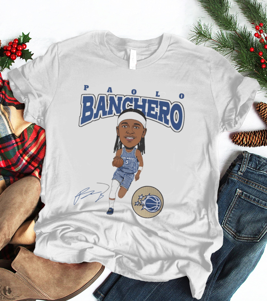 Paolo Banchero Orlando Magic Basketball Player Cartoon T-Shirt