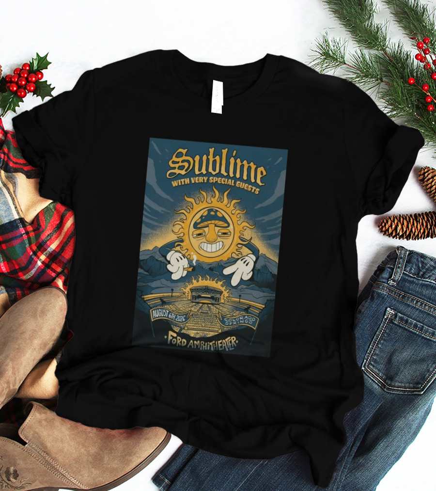 Sublime With Very Special Guests August 6 2026 Ford Amphitheater Colorado Springs T-Shirt