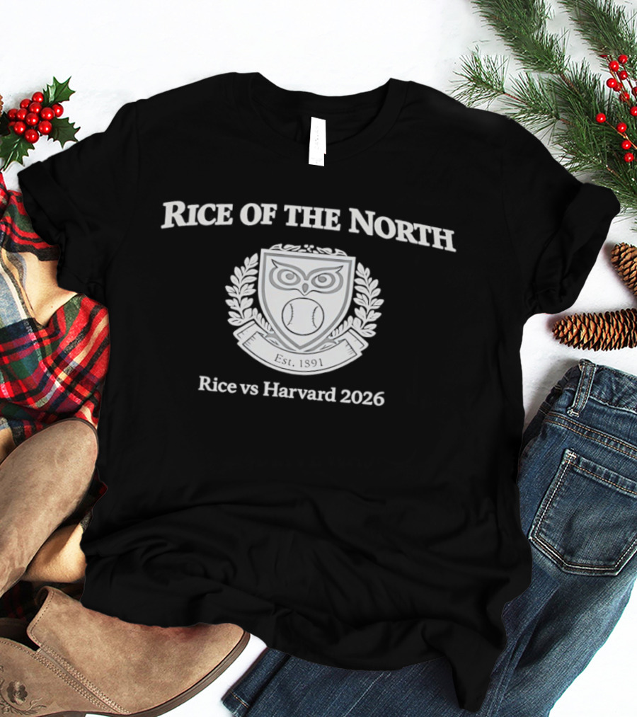 Rice Of The North Emblem Rice Vs Harvard 2026 T-Shirt
