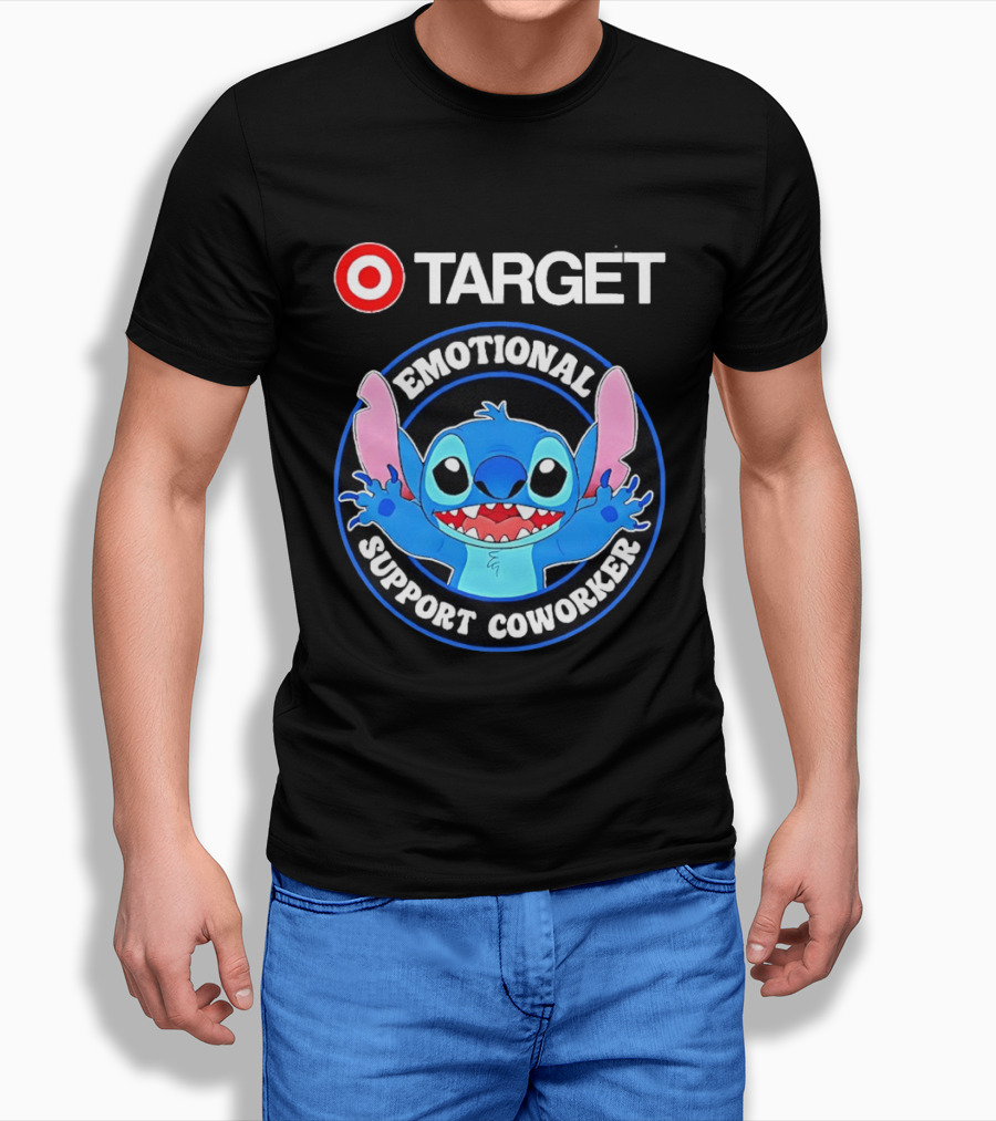 Target Happy Stitch Emotional Support Coworker T-Shirt