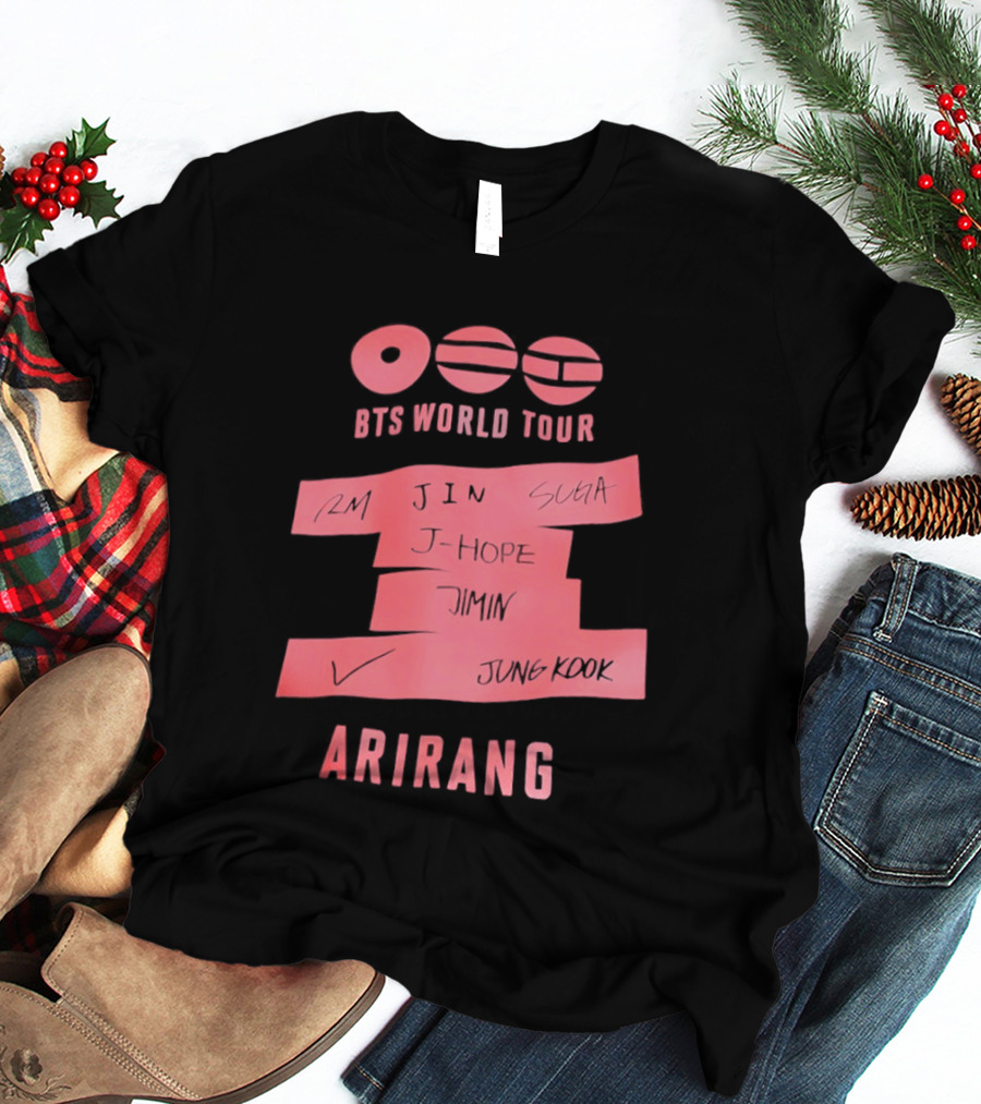BTS World Tour 2026 Arirang Jimin Suga Jin J Hope Jungkook RM V T-Shirt