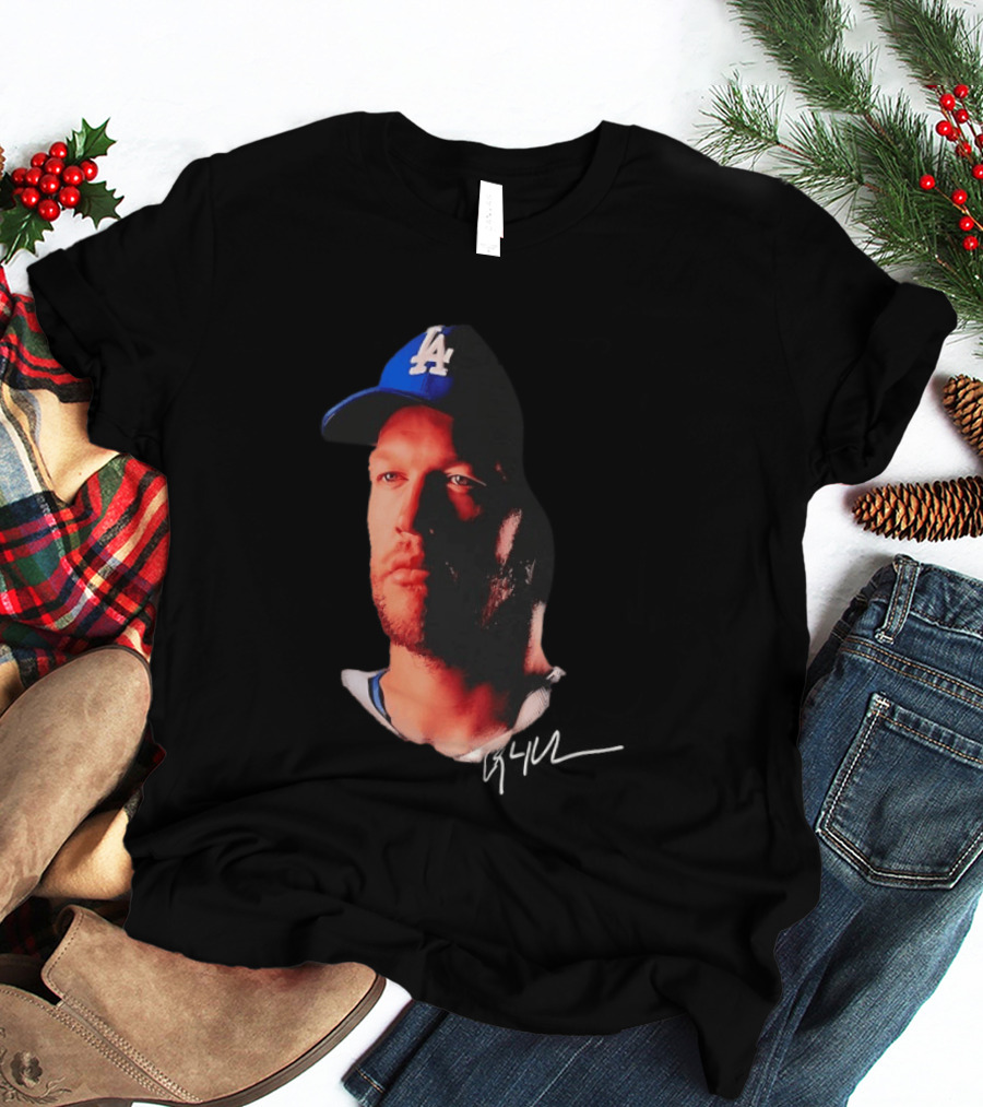 Clayton Kershaw LA Dodgers Baseball Cap Image T-Shirt