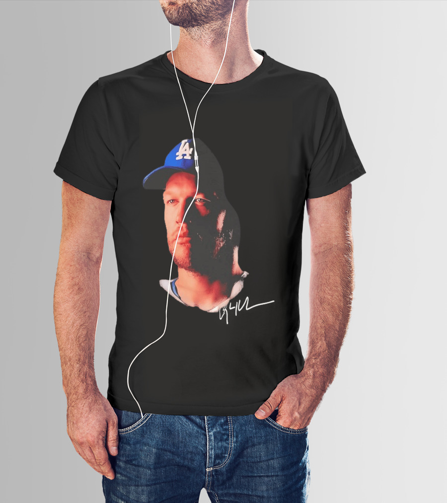 Clayton Kershaw LA Dodgers Baseball Cap Image T-Shirt
