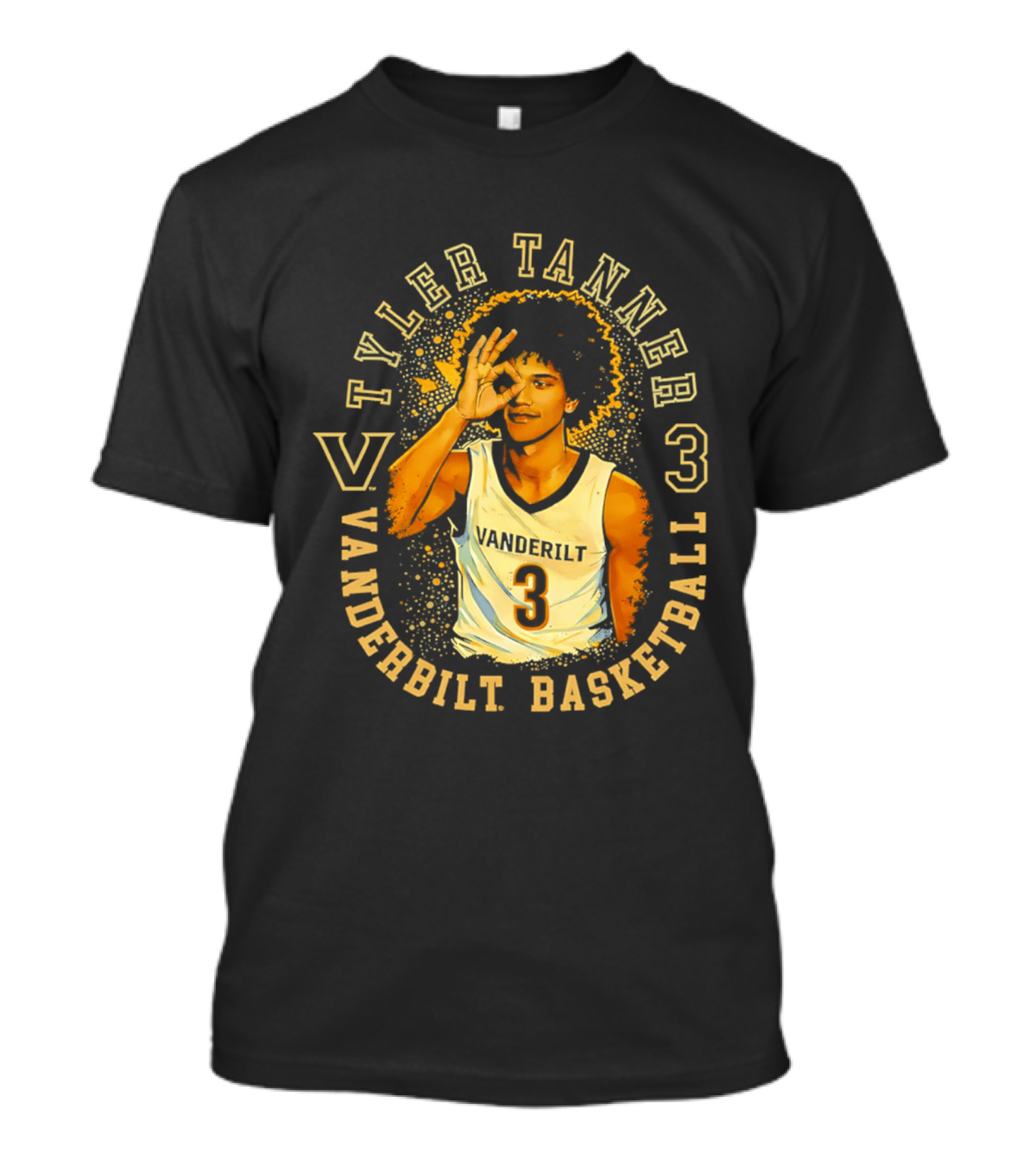 Tyler Tanner Vanderbilt Basketball 3 Commodores T-Shirt