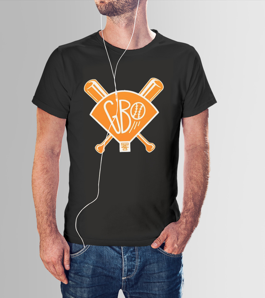 GBO Baseball Orange Crossed Bats University Of Tennessee Vols T-Shirt