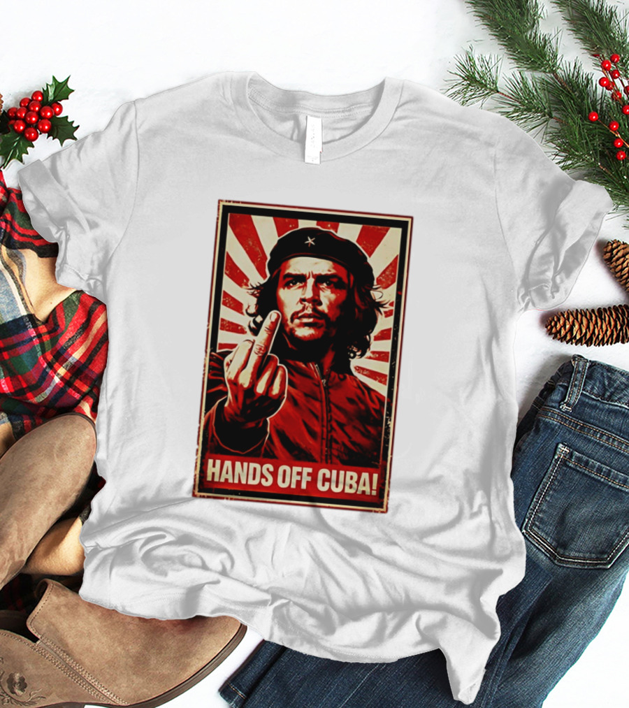 Che Guevara Hands Off Cuba Middle Finger Iconic Image T-Shirt
