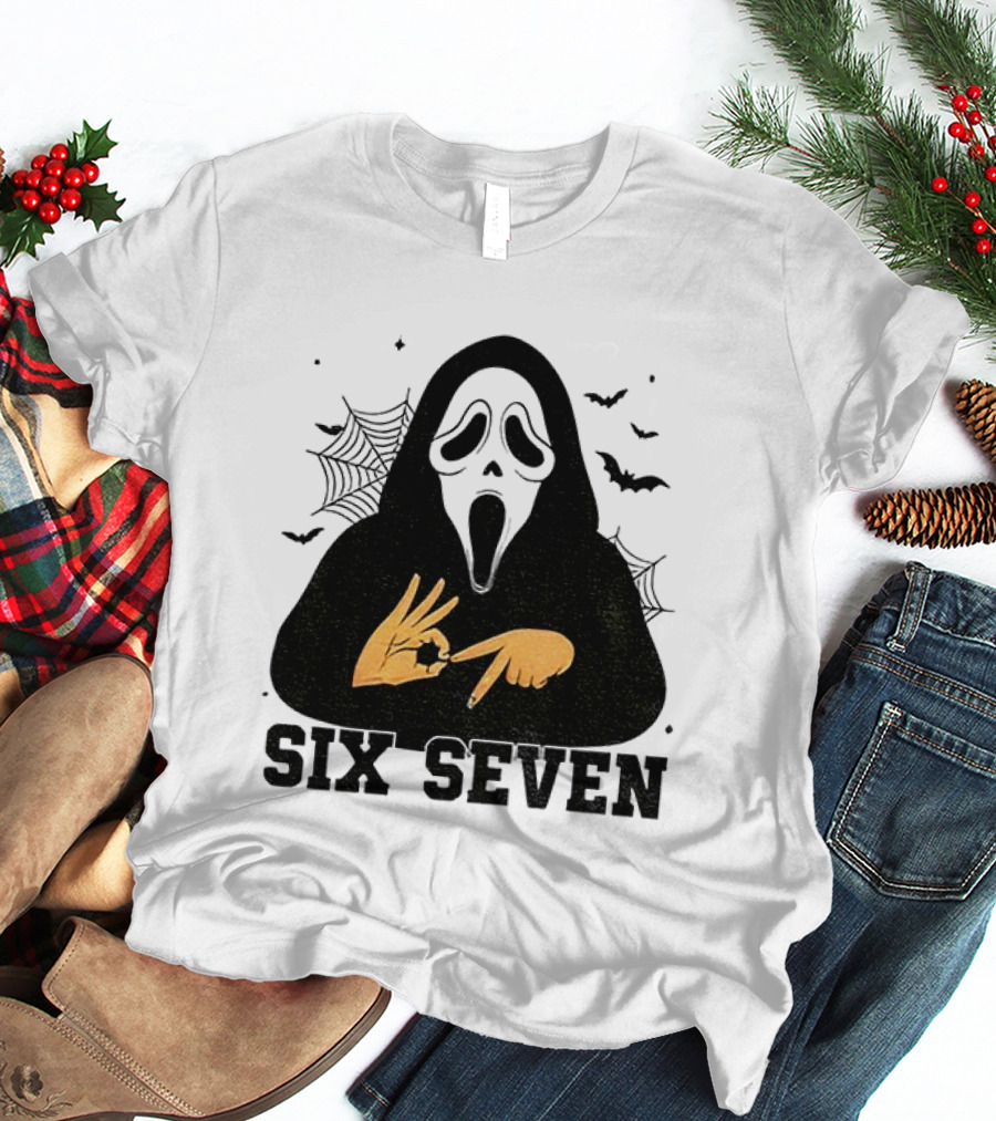 Ghostface Six Seven Halloween Bundle Bats And Webs T-Shirt