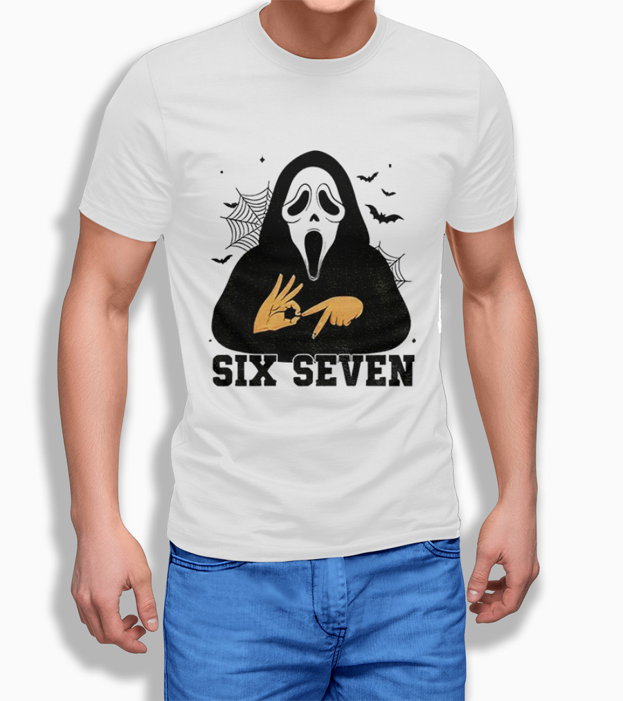 Ghostface Six Seven Halloween Bundle Bats And Webs T-Shirt