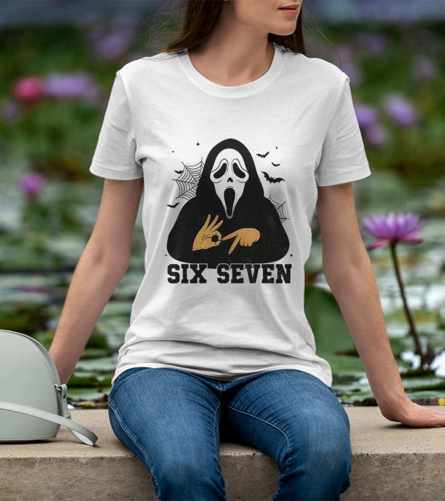 Ghostface Six Seven Halloween Bundle Bats And Webs T-Shirt