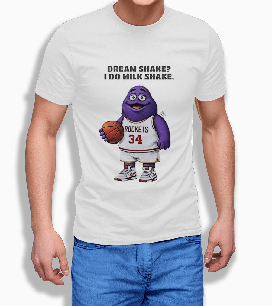 Dream Shake Rockets Basketball 34 Milk Shake Grimace T-Shirt
