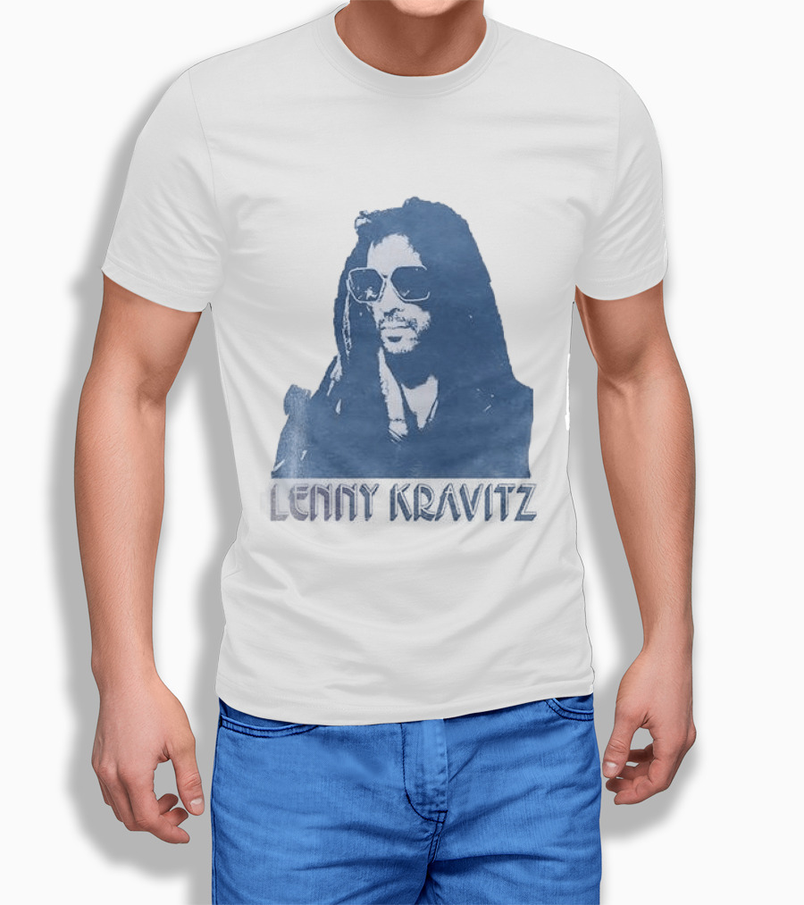 Lenny Kravitz Blue Sunglasses Las Vegas T-Shirt