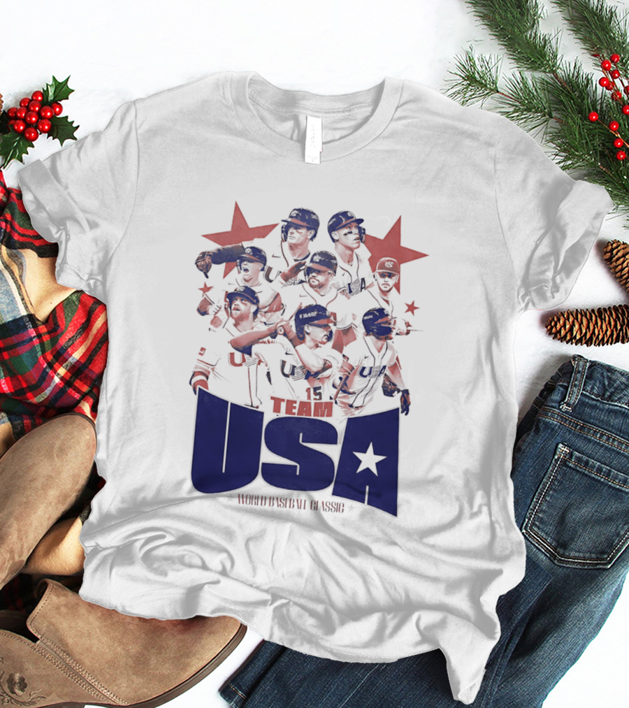 TEAM USA Baseball World Classic Players Lineup Stars T-Shirt