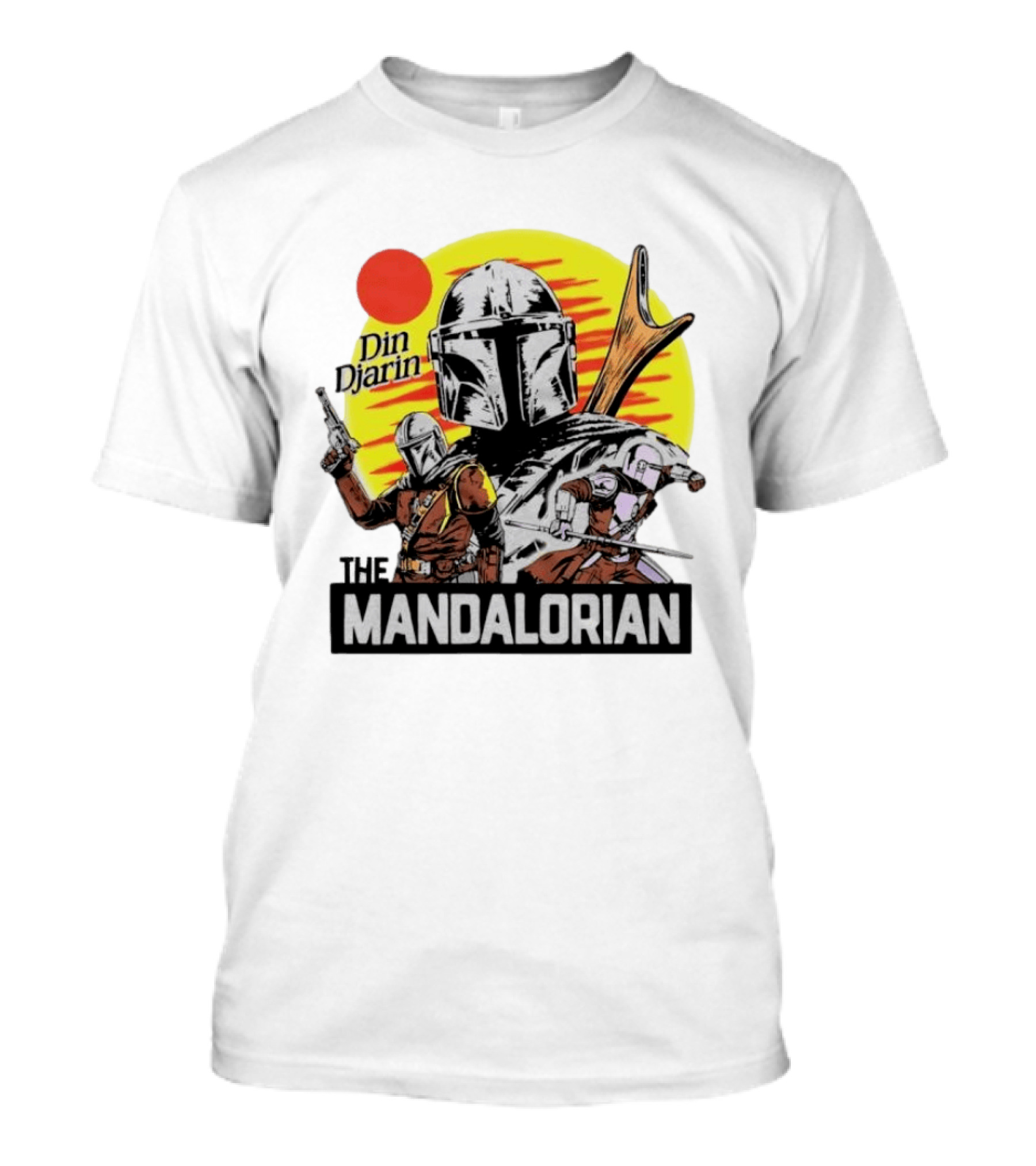 The Mandalorian Din Djarin Star Wars Retro Comic T-Shirt