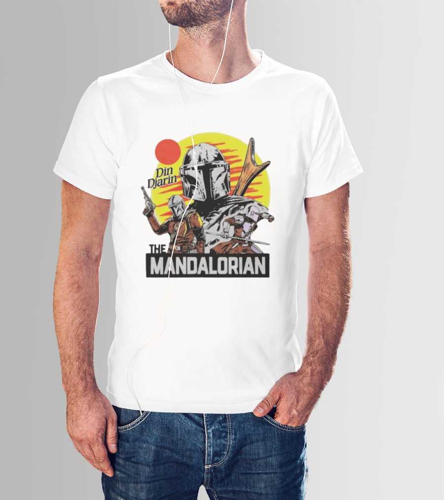 The Mandalorian Din Djarin Star Wars Retro Comic T-Shirt