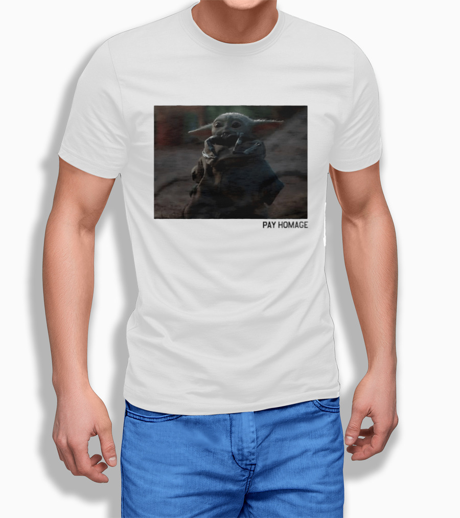 Pay Homage Grogu The Mandalorian Star Wars Iconic Baby Yoda T-Shirt