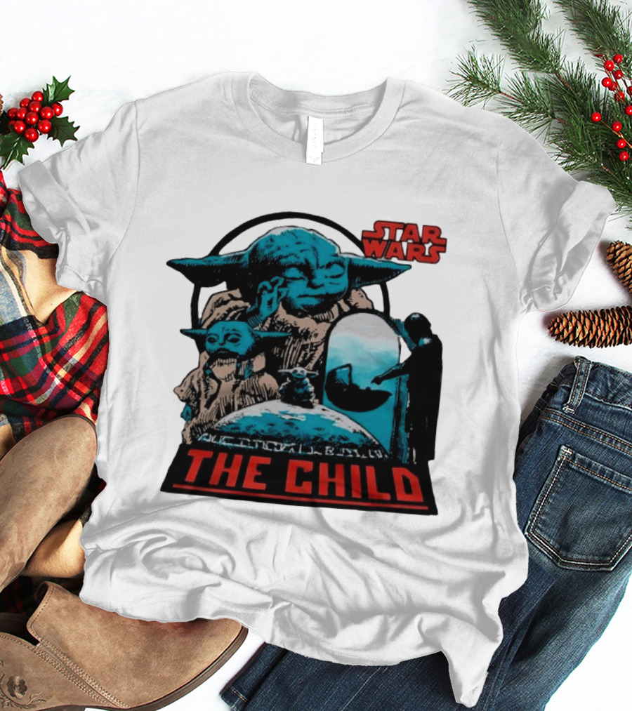 Star Wars The Mandalorian Grogu The Child Retro Comic T-Shirt
