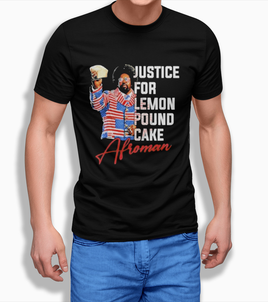 Justice For Lemon Pound Cake Afroman USA Flag Suit T-Shirt