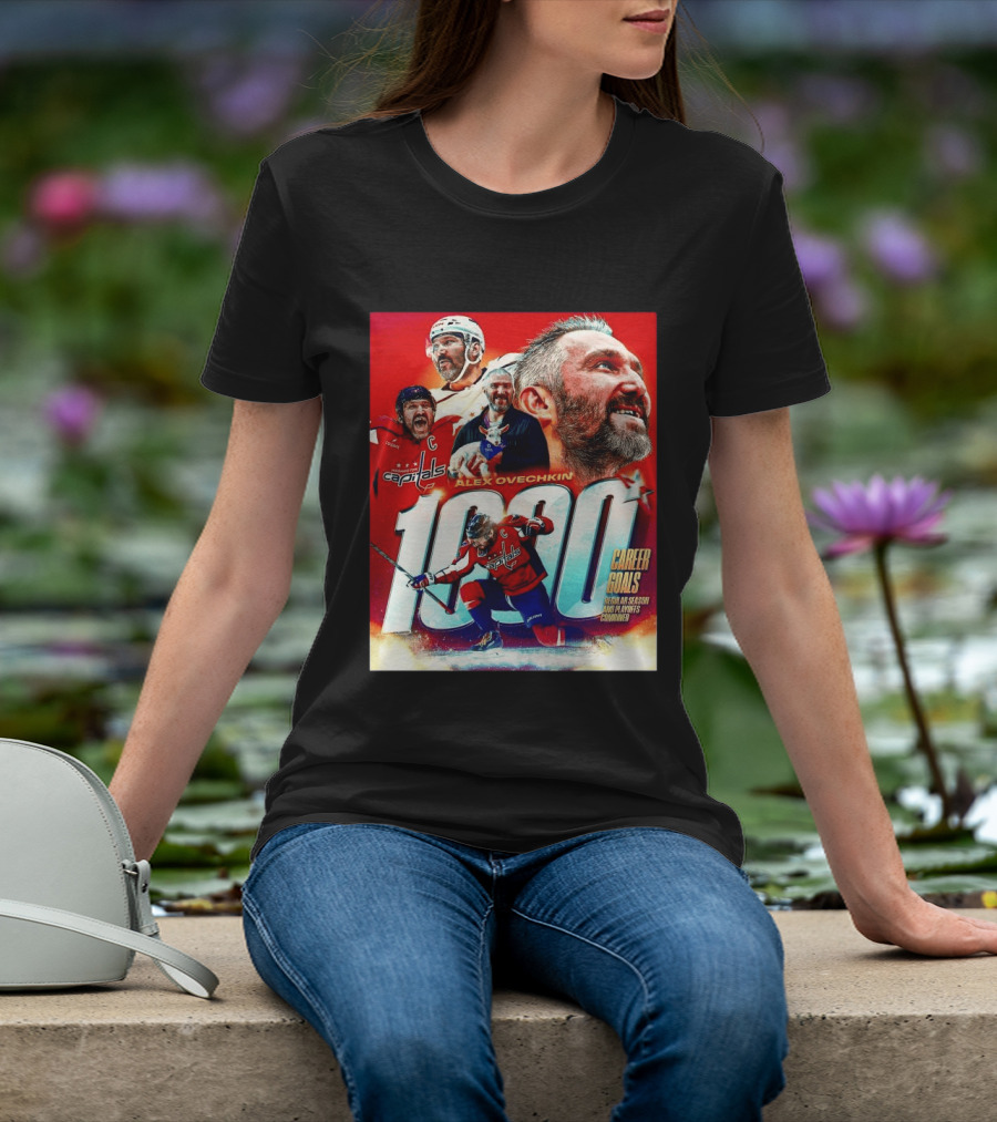 Alex Ovechkin Capitals 1000 Career Goals Iconic NHL T-Shirt