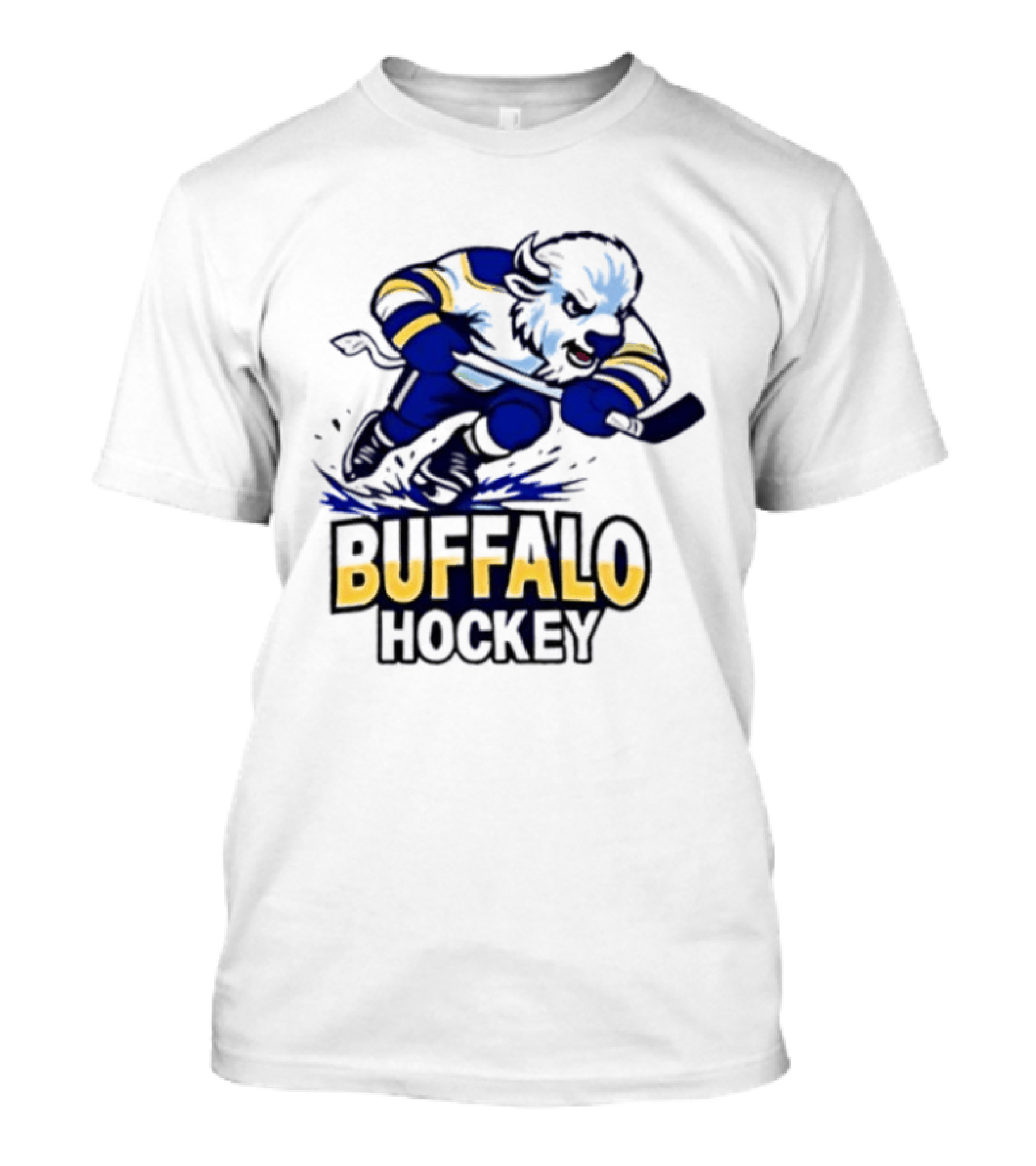 Buffalo Hockey Charging Bison Dynamic Action Sports Team Gear T-Shirt