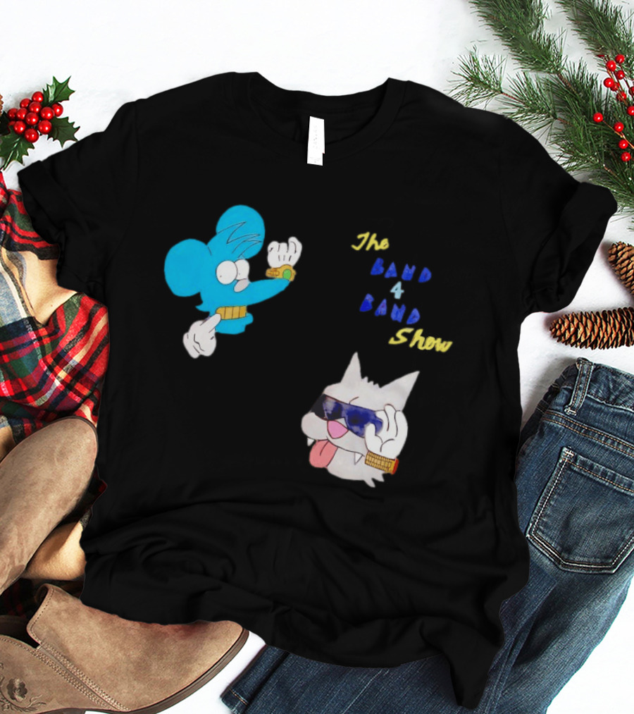 The Itchy And Scratchy Band 4 Band Show Cartoon Characters T-Shirt