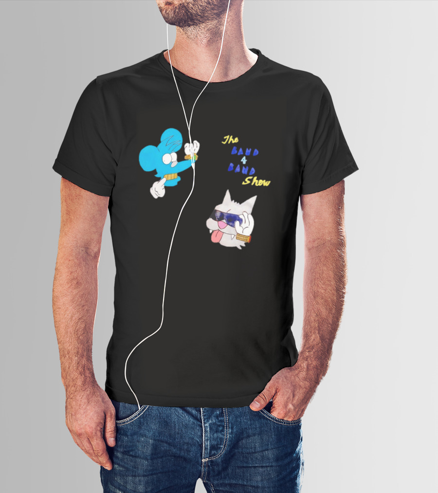 The Itchy And Scratchy Band 4 Band Show Cartoon Characters T-Shirt