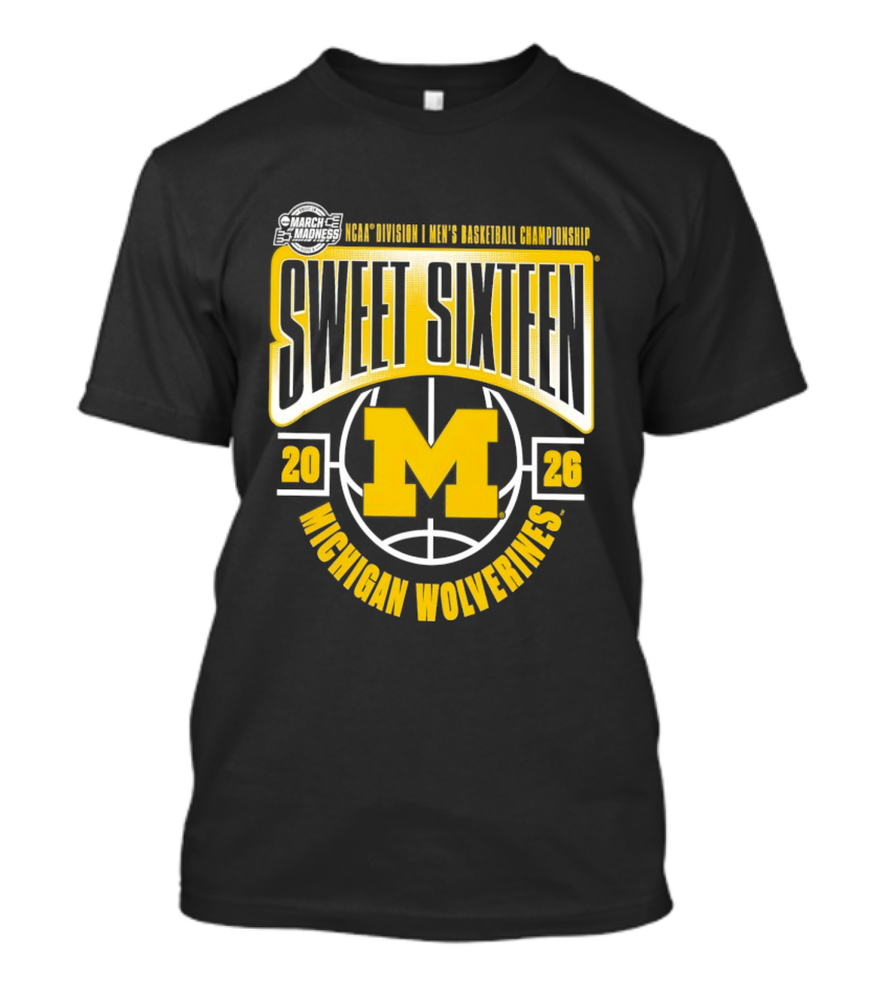 NCAA Men's Basketball Championship Sweet Sixteen 2026 Michigan Wolverines T-Shirt