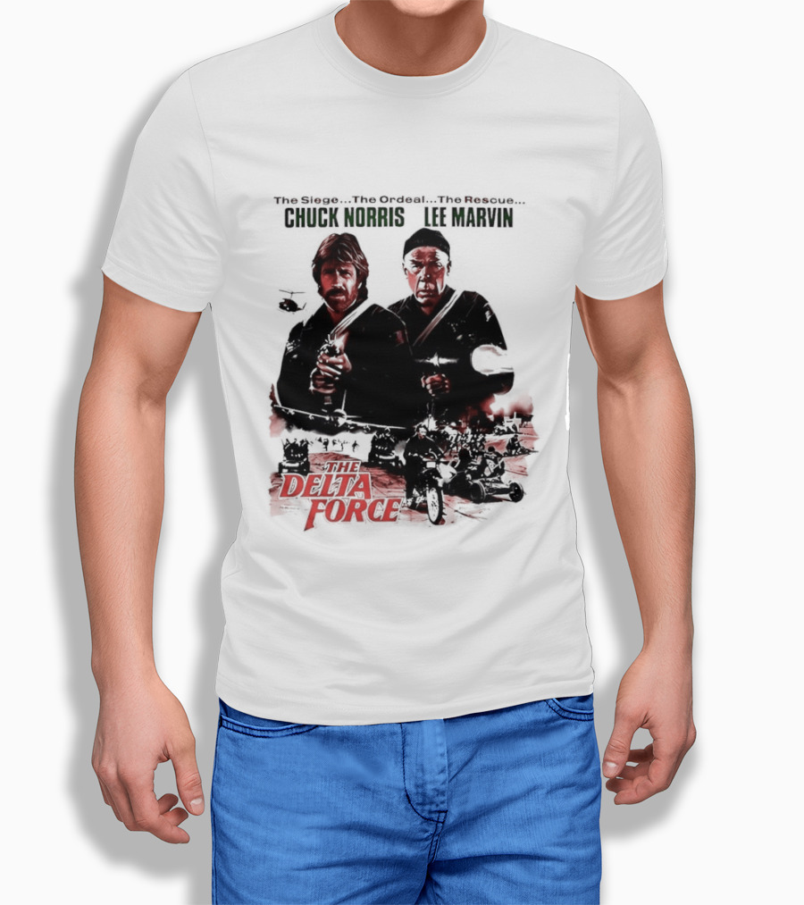 The Delta Force 1986 Chuck Norris Lee Marvin Movie T-Shirt