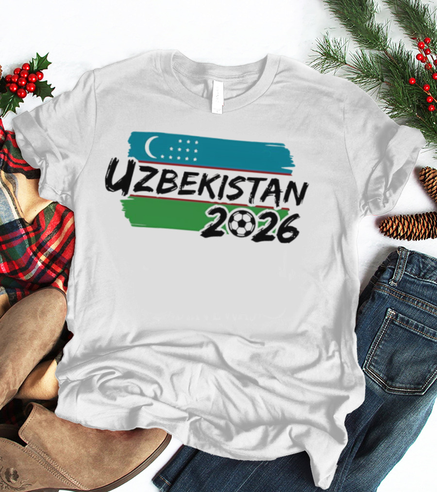 Uzbekistan 2026 National Team World Cup Soccer Flag T-Shirt