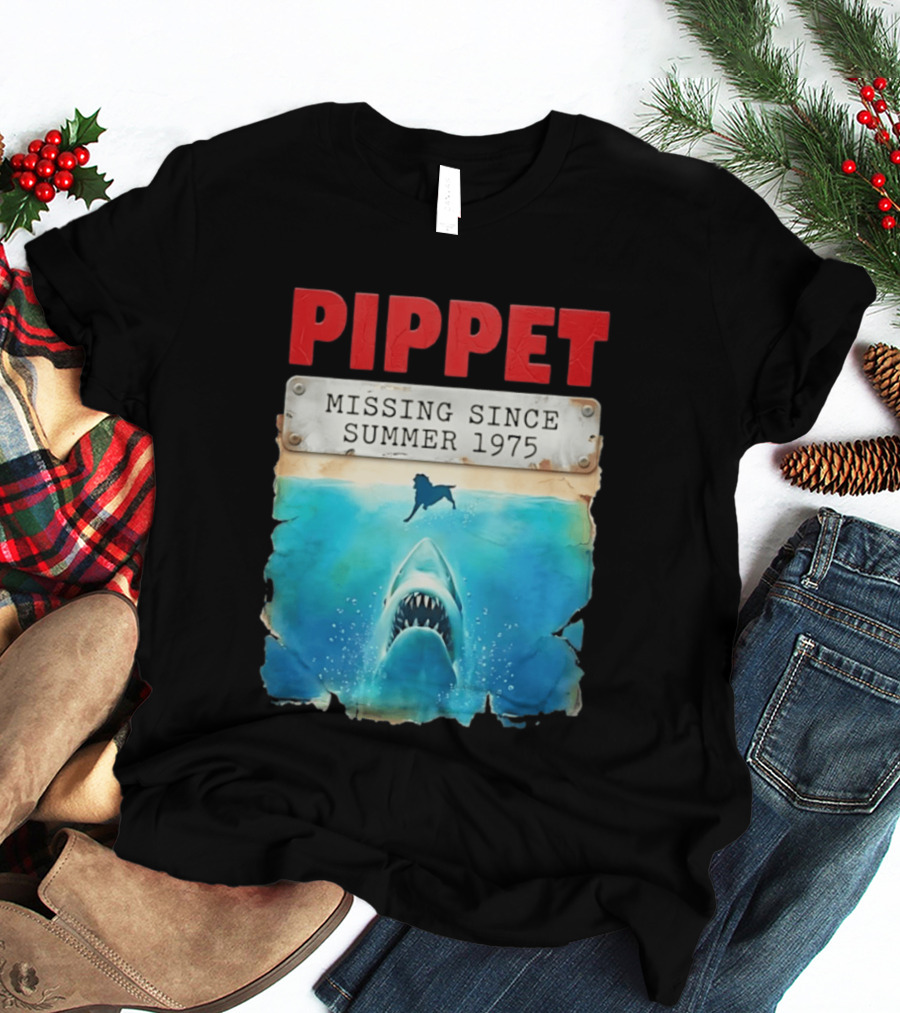 Pippet Missing Since Summer 1975 Shark Attack Scene T-Shirt