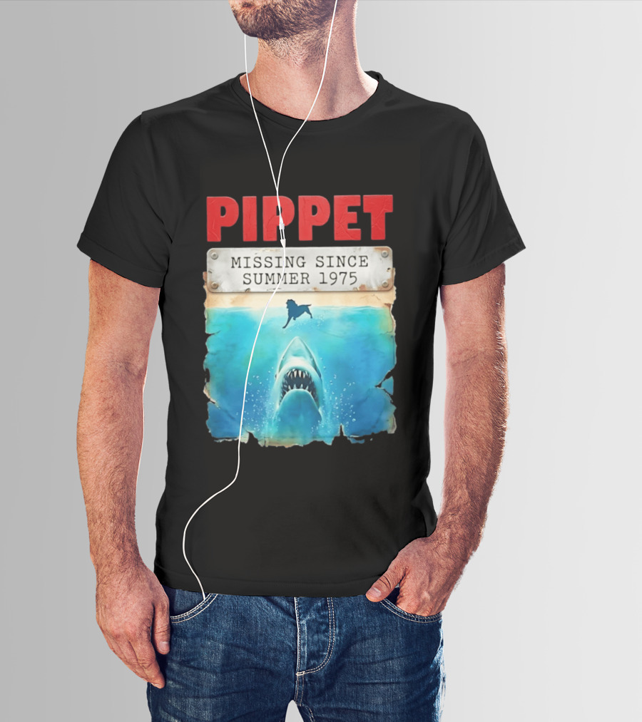 Pippet Missing Since Summer 1975 Shark Attack Scene T-Shirt