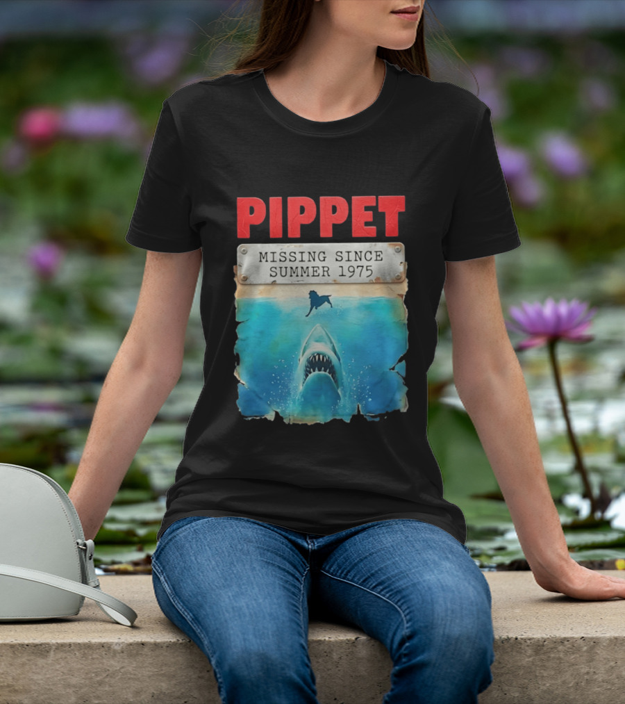 Pippet Missing Since Summer 1975 Shark Attack Scene T-Shirt