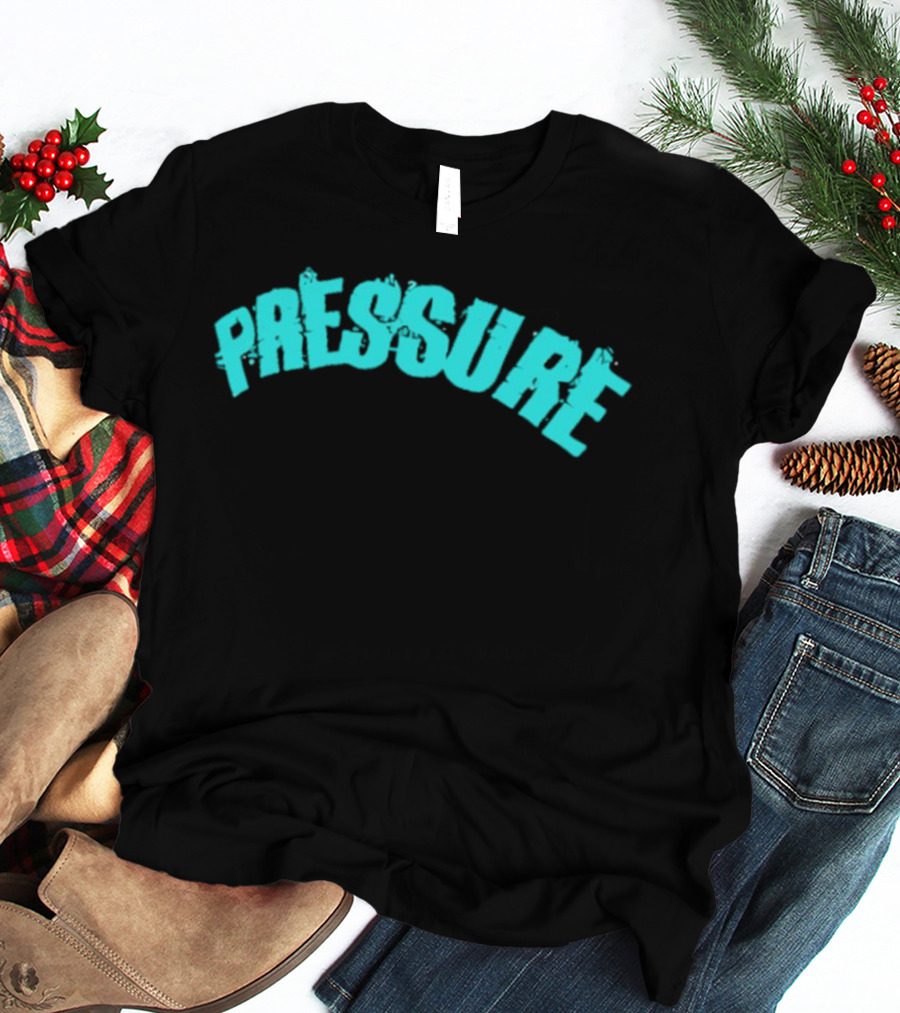 Pressure Teal Distressed Arched T-Shirt