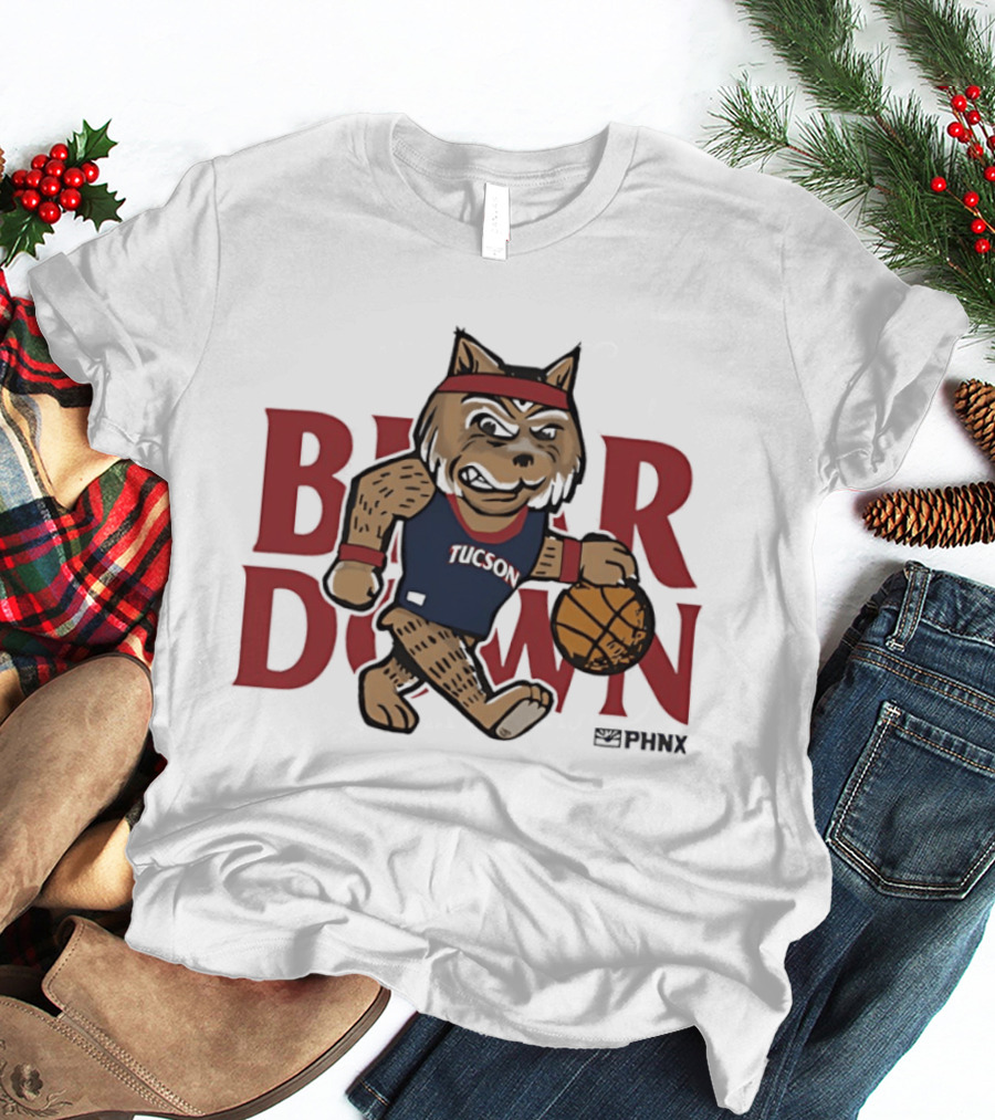 Arizona Wildcats Basketball Bear Down PHNX Tucson Jersey T-Shirt