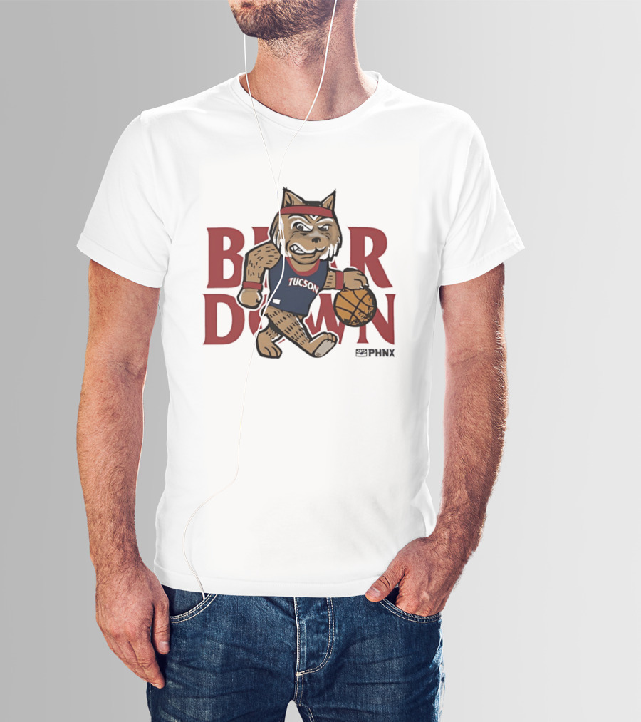 Arizona Wildcats Basketball Bear Down PHNX Tucson Jersey T-Shirt